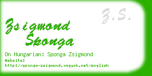 zsigmond sponga business card